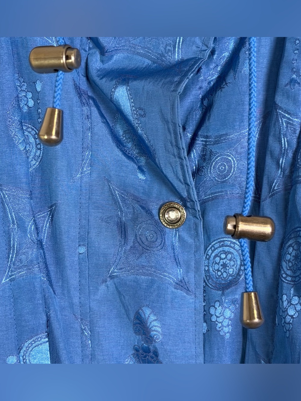 NILS Vintage Women’s Blue Hooded Ski Parka Jacket Made in USA Insulated Retro 90 - Picture 5 of 14